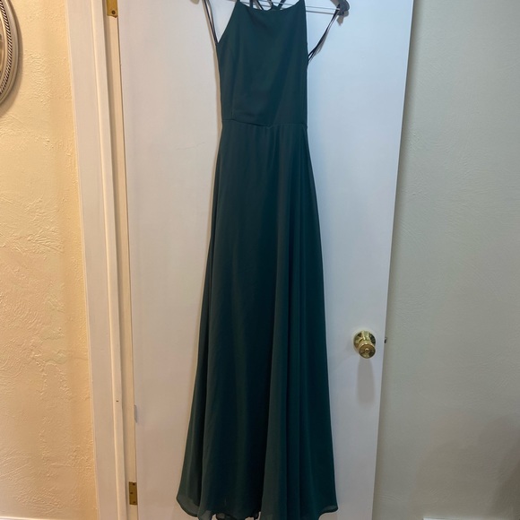 Lulus Maxi Dress. Size Medium. Forest Green. - Picture 6 of 8